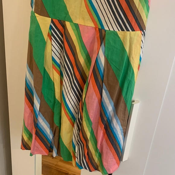 NWT S/W/F Anthropologie Fitted Balloon Striped Mini Dress - Picture 6 of 12